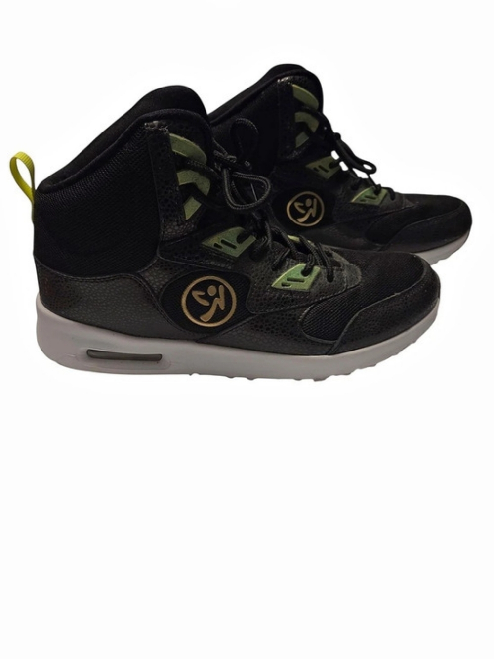 Zumba Air Bounce Athletic Shoes Black & Green US 9